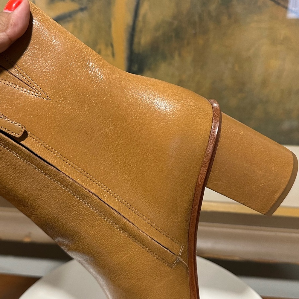 🌸TORY BURCH🌸 Brooke Stamped Heel Leather Bootie Size: 10.5 - Picture 14 of 16
